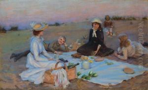 Picnic Supper On The Sand Dunes by Charles Curran