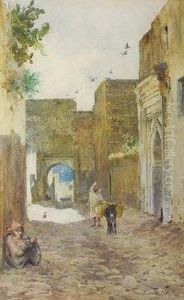 A Bazaar In Tangier (1887) And A Street In Tangier