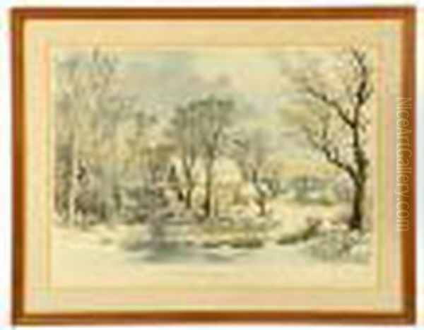 Winter In The Country - Grist Mill - view 1