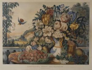 Landscape, Fruit And Flowers