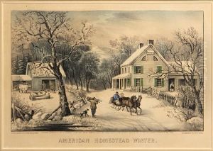 American Homestead Winter by Edward Wilson Currier