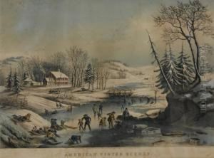 Morning, American Winter Scenes by Currier