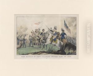 The Battle Of New Orleans by Currier