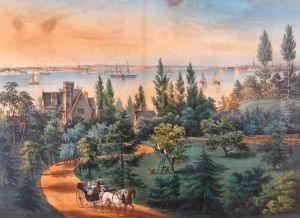 New York Bay From Bay Ridge by Currier