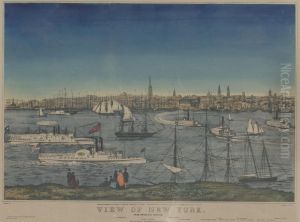 View Of New York: From Brooklyn Heights by Currier