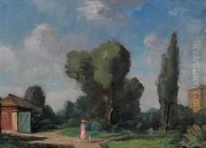 Landschaft Bei Lambach by Adolf Curry