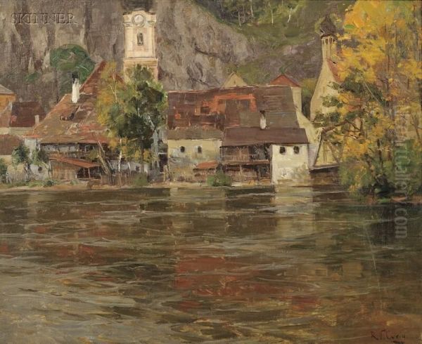 Lakeside Village With Onion-domed Church - view 1
