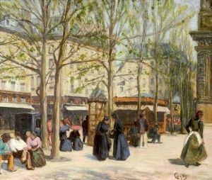 Ecole Americaine, Place Saint-michel by George Curtis