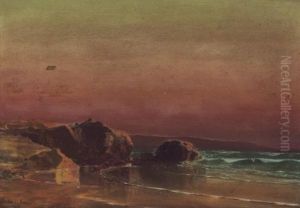 Sunset Along The Shore by George Curtis