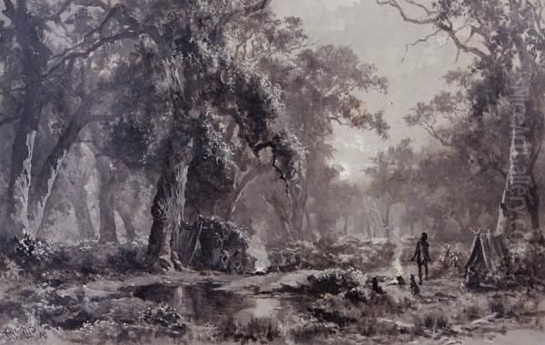 An Aboriginal Camp - view 1