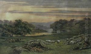 Sheep Grazing by James Waltham Curtis