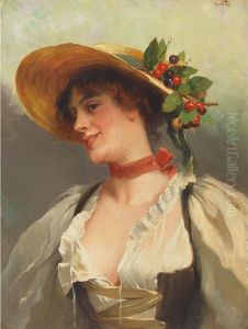 Coquetry (a Country Girl) by Ralph Wormsley Curtis
