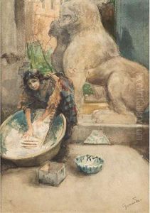 Lavandera In Granada by Ralph Wormsley Curtis