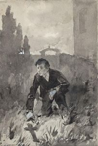 Joven En Un Cementerio by Josep I Cusachscusachs