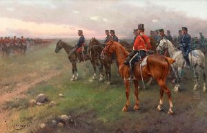 Militares A Caballo by Josep I Cusachscusachs