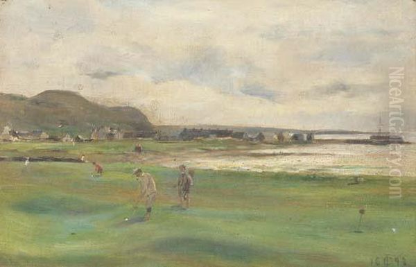 Golfers On The Links - view 1