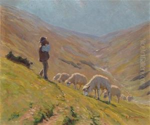 Shepherd In Themountains by Zefiryn Cwiklinski