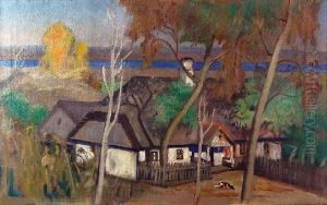 Widok Gory Kalwarii Nad Wisla by Stanislaw Czajkowski