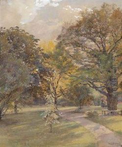 Park In Langendorf by Emil Czech