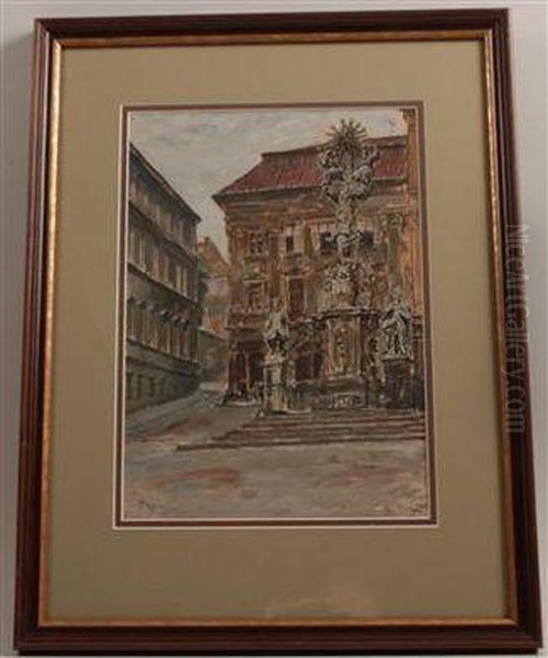 A Baroque Town Square And A Trinitycolumn - view 1