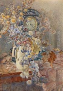 Groses Herbststilleben Mit Uhr by Emil Czech