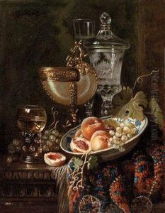 Stillleben Mit Fruchten Und Antiquitaten by Ernst Czernotzky