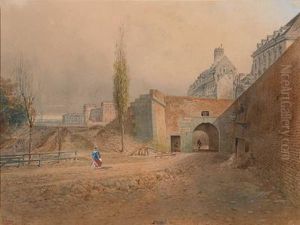 Aussicht Vom Fischertor Und Der Stadtmauer by Ludwig Czerny