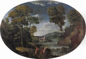 Pan E Siringa Entro Un Paesaggiofluviale by Filippo D Angeli