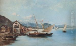 Costa Con Pescadores by Jean Francois D Ivernois