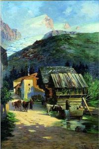 Chamonix, Montagne De La Cote Dans Les Nuages, Mont-blanc Du Tacul by Hugo, Fred. Alexianu D' Alesi