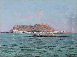 View Of Gibraltar by Hugo, Fred. Alexianu D' Alesi