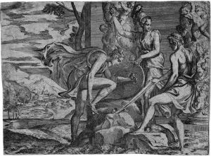 Perseus, Merkur Und Athena by Giovanni Battista D' Angeli