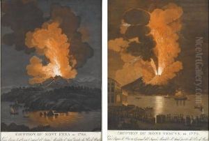 Eruption Du Mont Etna De 1766; And Eruption Du Mont Vesuve De 1779, By J.b. Chapny by Alessandro D'Anna