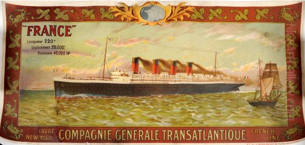 France, Compagnie Generale Transatlantique - French Line - view 1