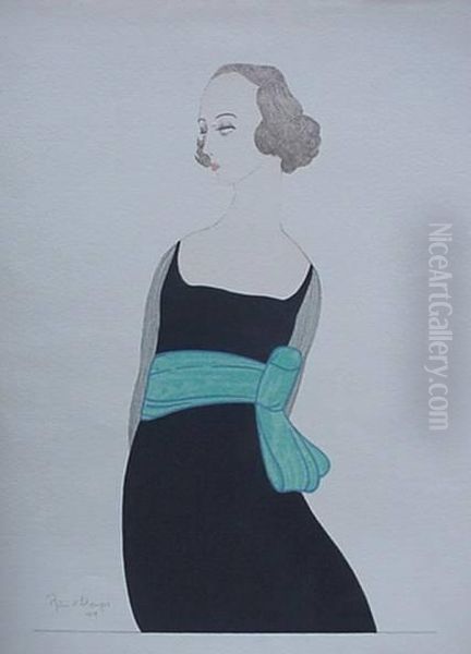 Woman In Black Dress - view 1