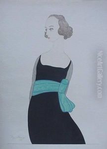 Woman In Black Dress by Robin D' Erlanger