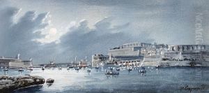 Valetta Harbour By Night by Vincenzo D' Esposito