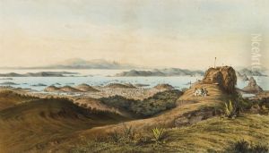 Rio De Janeiro Dessine Du Sommet Du Corcovado [1841] by Adolphe D'Hastrel