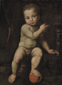 The Infant Saint John The Baptist by Marco d' Oggiono