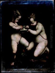 Gesu Bambino E San Giovannino by Marco d' Oggiono