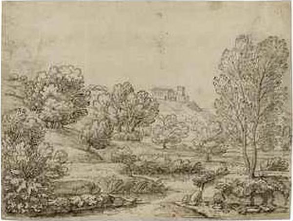 A Wooded River Landscape - view 1