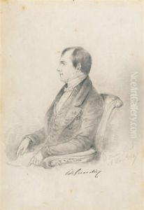 Portrait Of The Comte De Girardin by Alfred d' Orsay