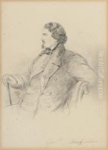 Portrait Of A Gentleman by Alfred d' Orsay