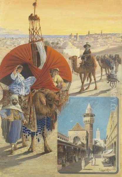 Etude Pour L'affiche Chemins Des Chemins De Fer P.l.m. Detunisie. - view 1