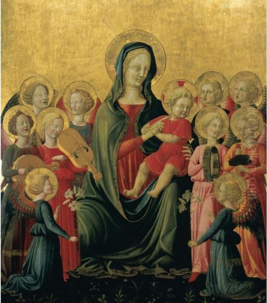 Madonna And Child With Music-making Angels - view 1