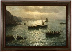 Fishing Boats Off The Coast Of Capri