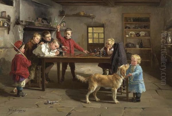 Interior With Children At Play. - view 1