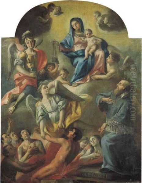 La Madonna Del Carmine Con I Santi Michele E Raffaele, Le Anime Purganti E San Francesco Di Sales - view 1