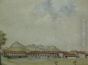 Barracks In India by Charles D'Oyly