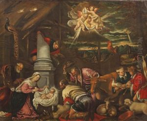 L'adoration Des Bergers by Leandro Bassano
